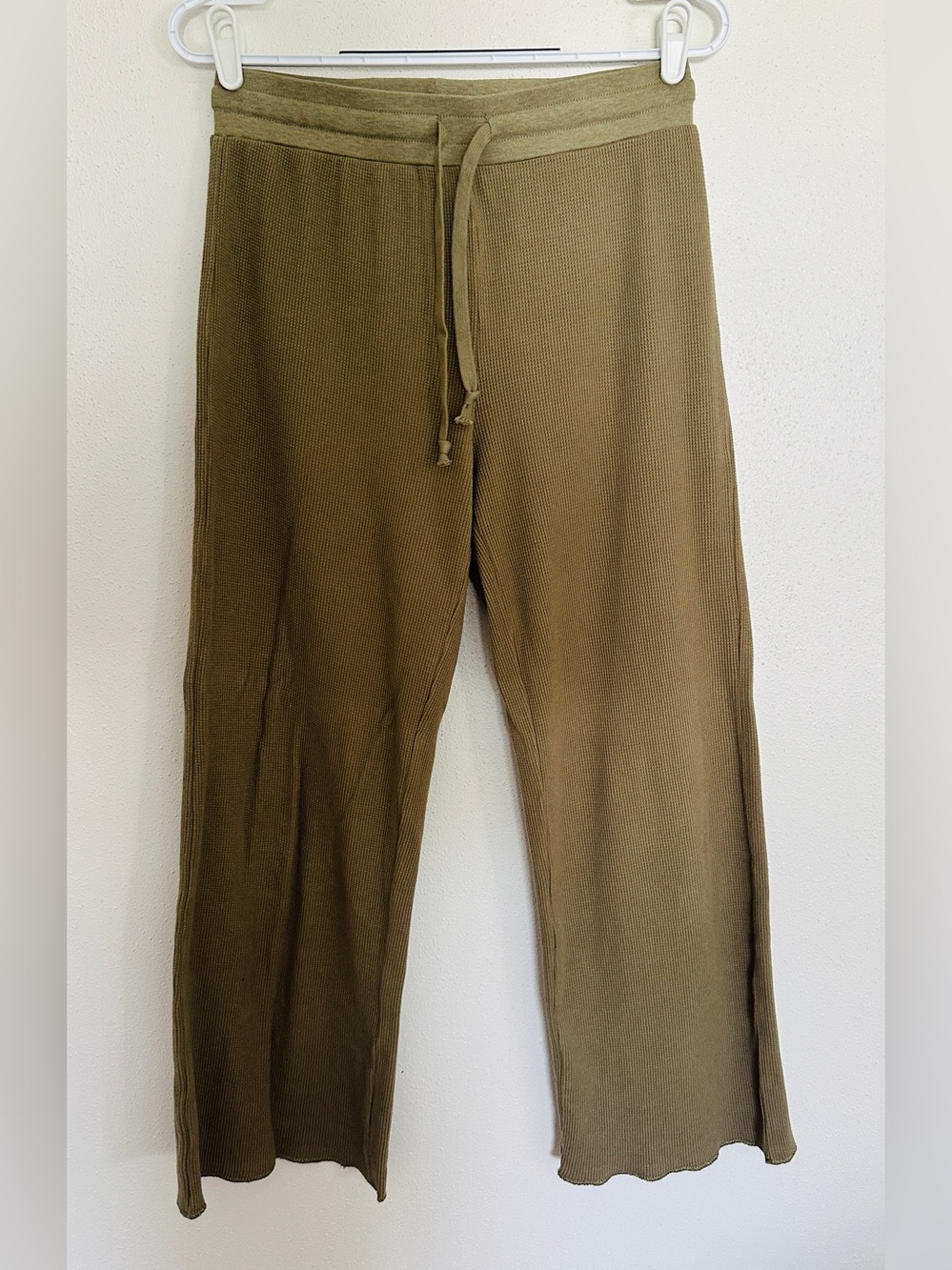 Natural Life Olive Green Waffle Knit Lounge Pants Small